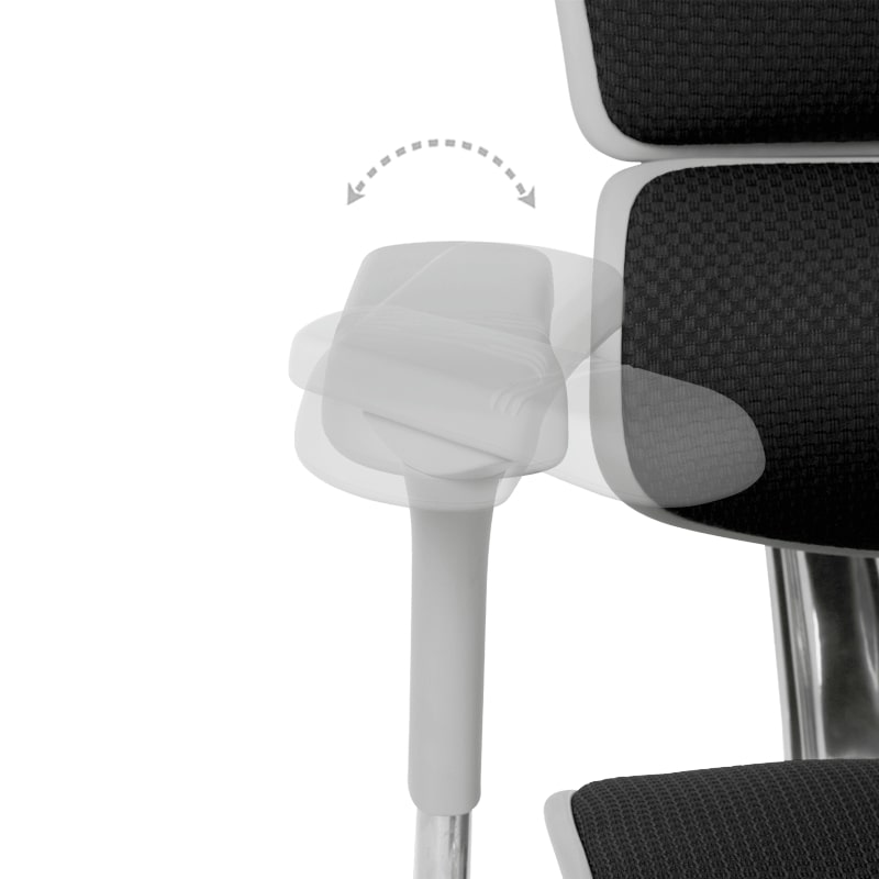 Ергономичен офис стол Ergohuman Elite 2 дамаска черен-сива рамка